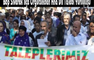 Bdp Siverek İlçe Örgütünden Ana Dil Talebi Yürüyüşü...