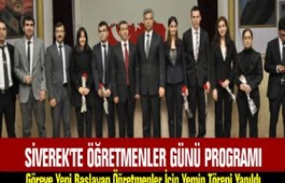 SİVEREK'TE ÖĞRETMENLER GÜNÜ PROGRAMI