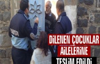 Dilenen Çocuklar Ailelerine Teslim Edildi