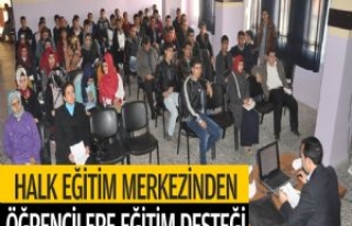 Halk Eğitim Merkezinden Öğrencilere Eğitim Desteği