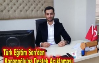 Türk Eğitim Sen'den Kapanoğlu'na Destek...