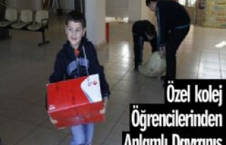 Özel kolej öğrencilerinden anlamlı davranış