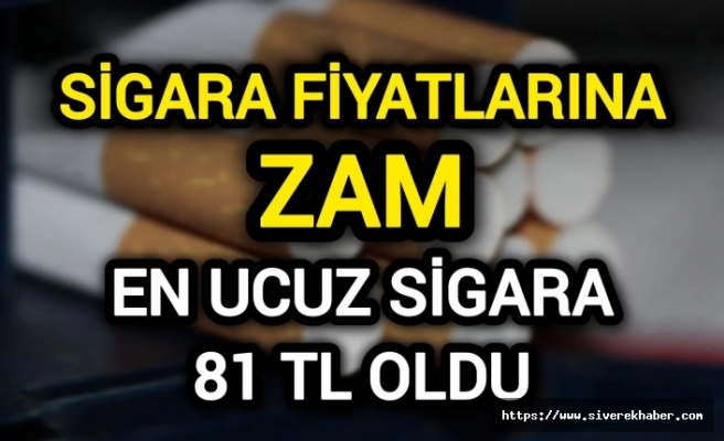 Sigara fiyatlarına zam!