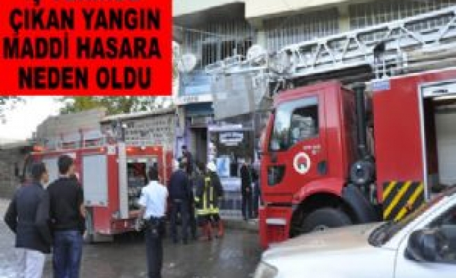 İşyerindeki Yangın Maddi Hasara Neden Oldu