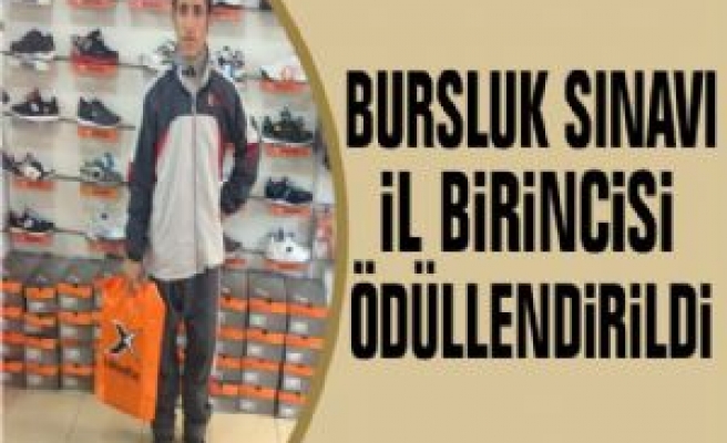 Bursluk Sınavı İl Birincisi Ödüllendirildi 